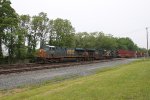 CSX 5378 takes a train west through Westfield New York.